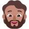 Person- Medium Skin Tone- Beard emoji on Microsoft